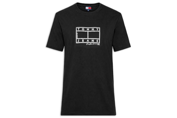 Camiseta Masculina Regular Fit Estampada Center Flag - Preto