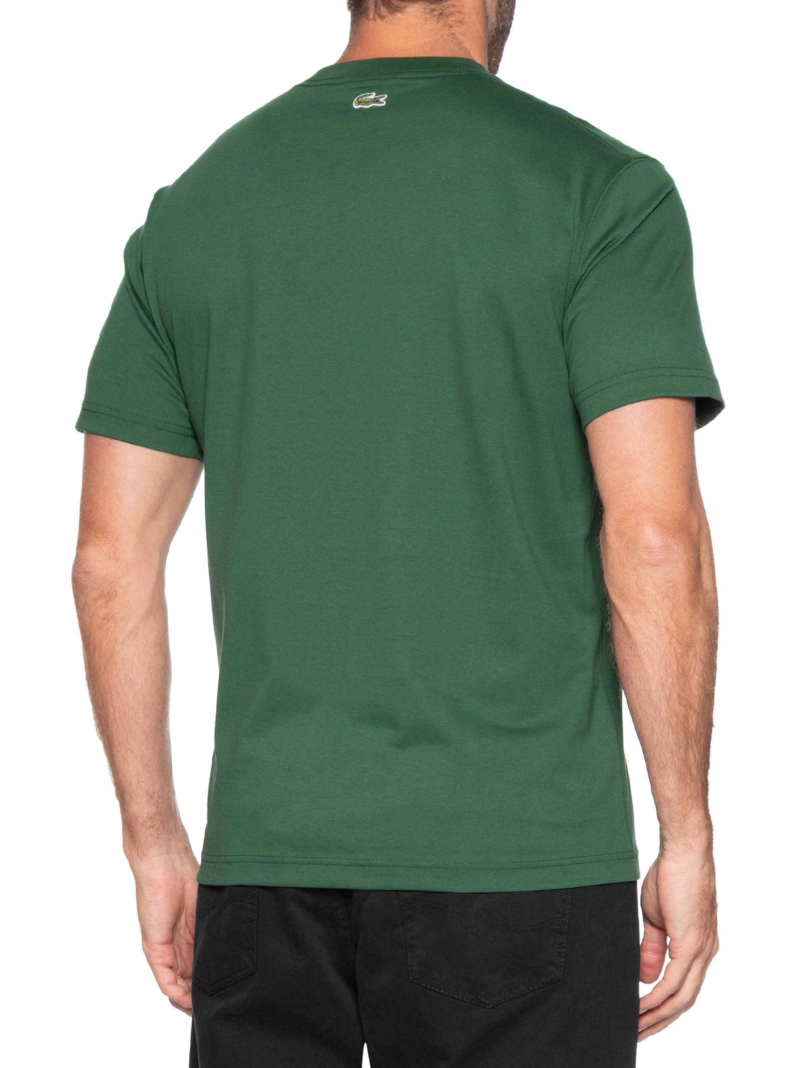 Camiseta Masculina Regular Fit Estampada Verde Lacoste