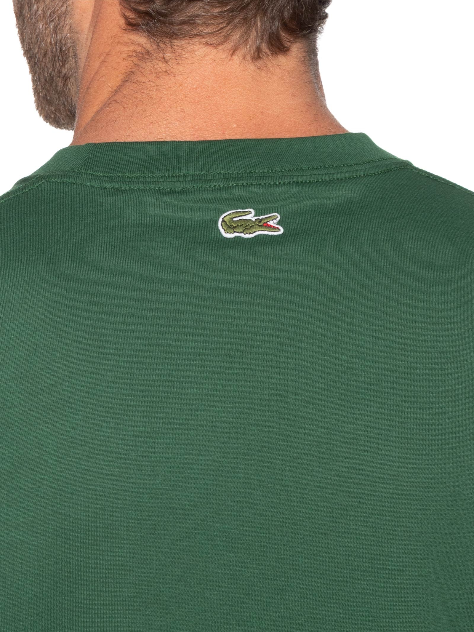 Camiseta Masculina Regular Fit Estampada Verde Lacoste