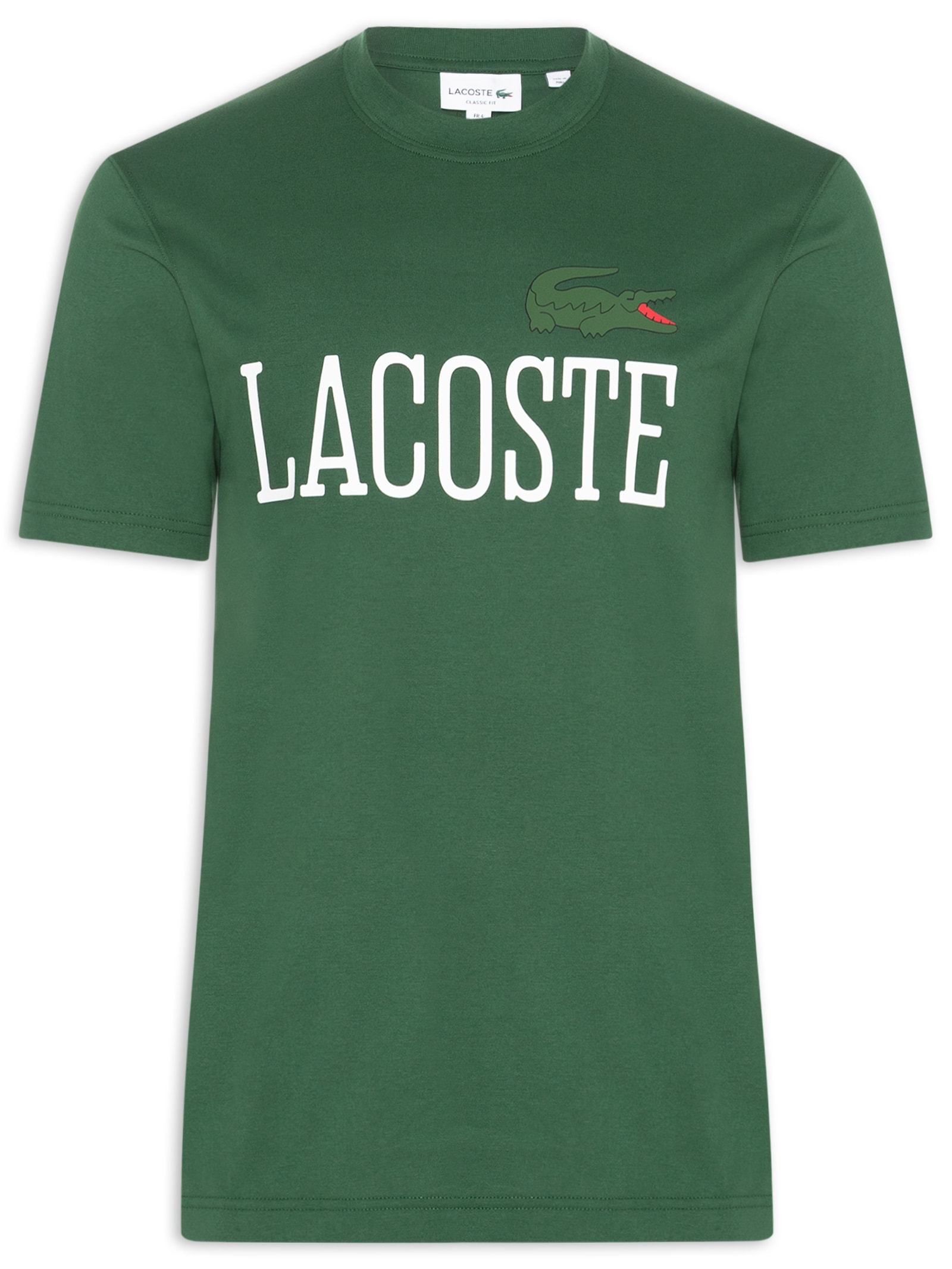 Camiseta Masculina Regular Fit Estampada Verde Lacoste