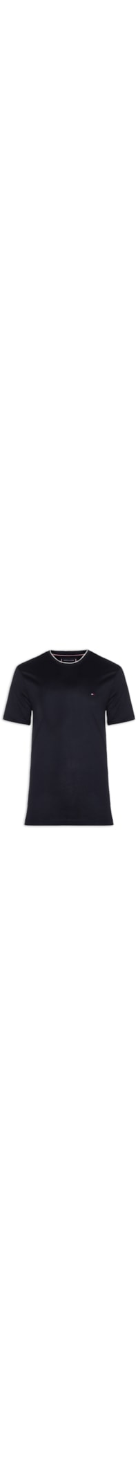Camiseta Masculina Regular Fit Friso Gola Em Modal Sustentável - Azul