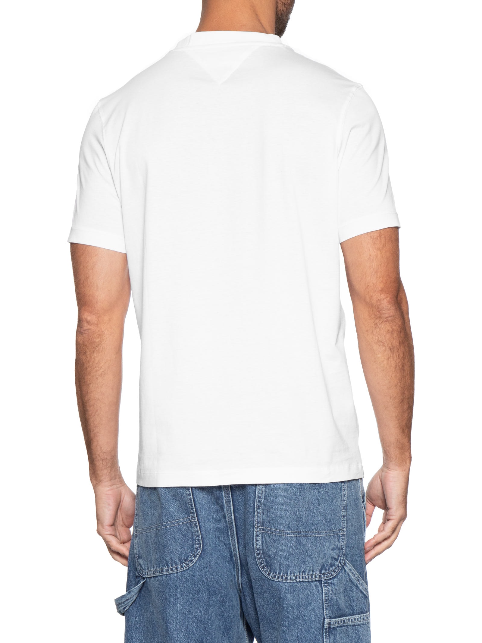 Camiseta Masculina Regular Fit Global Stripe Branco Tommy Hilfiger