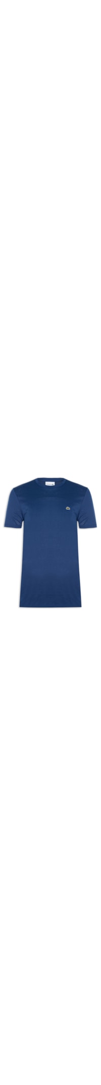 Camiseta Masculina Regular Fit Gola Careca Em Algodão Pima - Azul