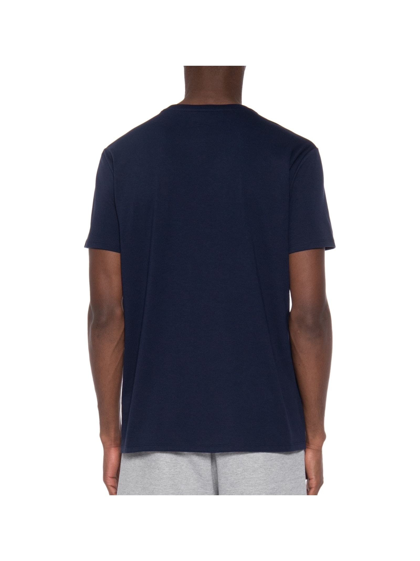 Camiseta Masculina Regular Fit Gola Redonda Em Algodão Pima Azul Lacoste