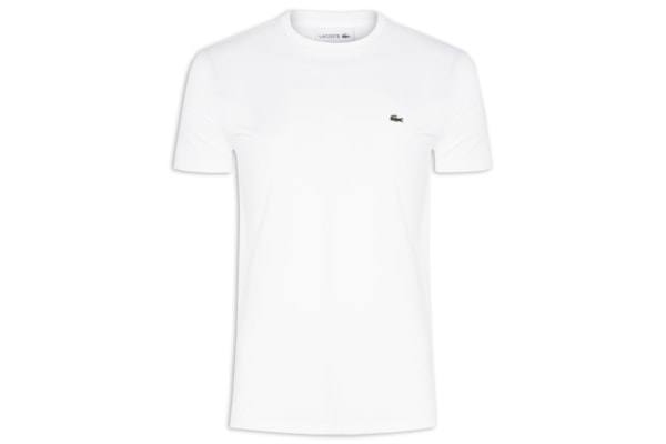 Camiseta Masculina Regular Fit Gola Redonda Em Algodão Pima - Branco