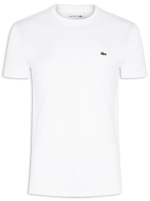 Camiseta Masculina Regular Fit Gola Redonda Em Algodão Pima - Branco