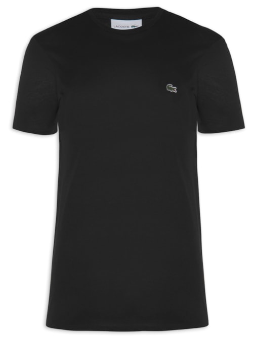 Camiseta Masculina Regular Fit Gola Redonda Em Algodão Pima – Preto