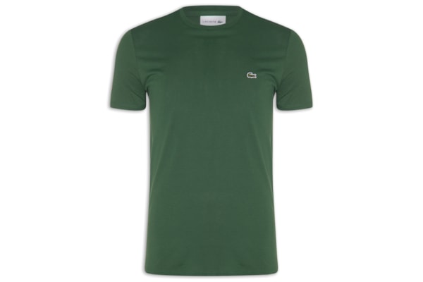 Camiseta Masculina Regular Fit Gola Redonda Em Algodão Pima - Verde