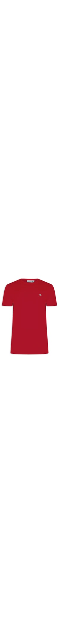 Camiseta Masculina Regular Fit Gola Redonda Em Algodão Pima - Vermelho
