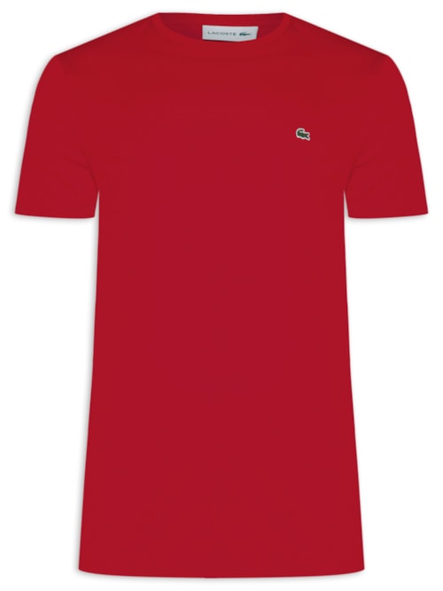 Camiseta Masculina Regular Fit Gola Redonda Em Algodão Pima – Vermelho