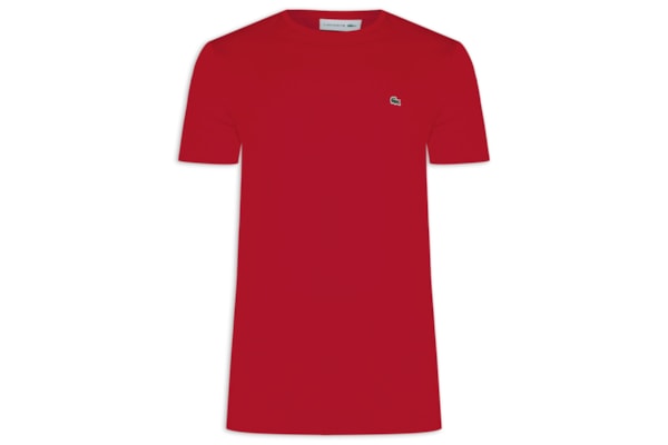 Camiseta Masculina Regular Fit Gola Redonda Em Algodão Pima - Vermelho