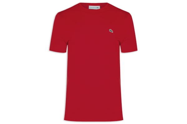 Camiseta Masculina Regular Fit Gola Redonda Em Algodão Pima - Vermelho