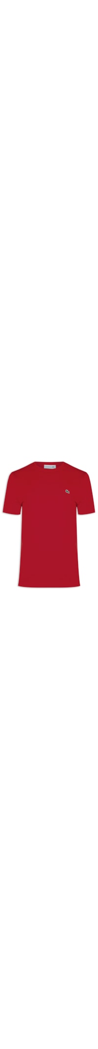 Camiseta Masculina Regular Fit Gola Redonda Em Algodão Pima - Vermelho