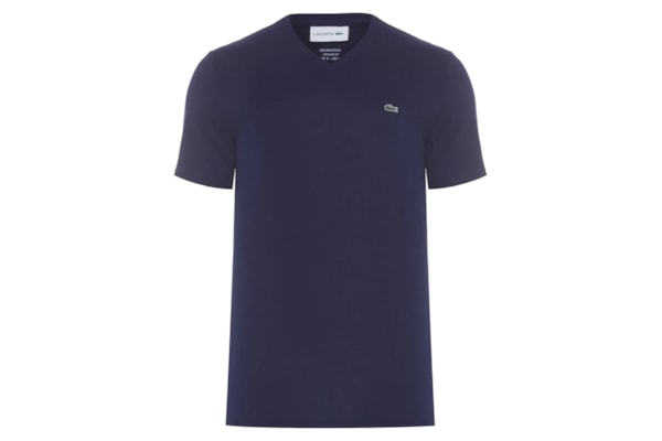Camiseta Masculina Regular Fit Gola V Em Algodão Pima - Azul