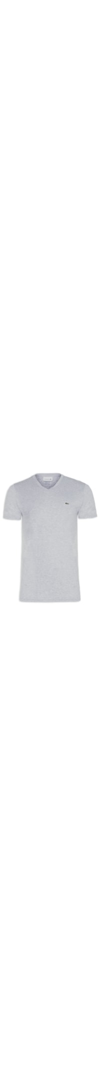 Camiseta Masculina Regular Fit Gola V Em Algodão Pima - Cinza