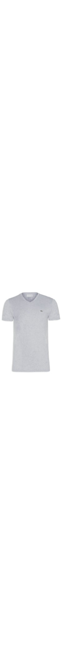 Camiseta Masculina Regular Fit Gola V Em Algodão Pima - Cinza