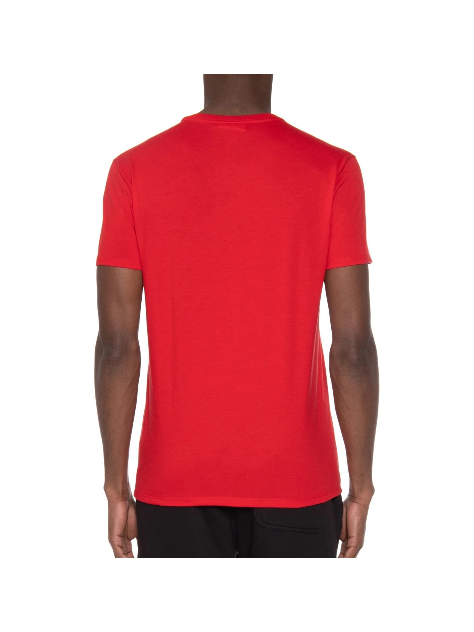 Camiseta Masculina Regular Fit Gola V Em Algodão Pima Vermelho  Lacoste