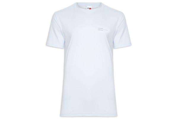 Camiseta Masculina Regular Fit Graphic Slub - Azul