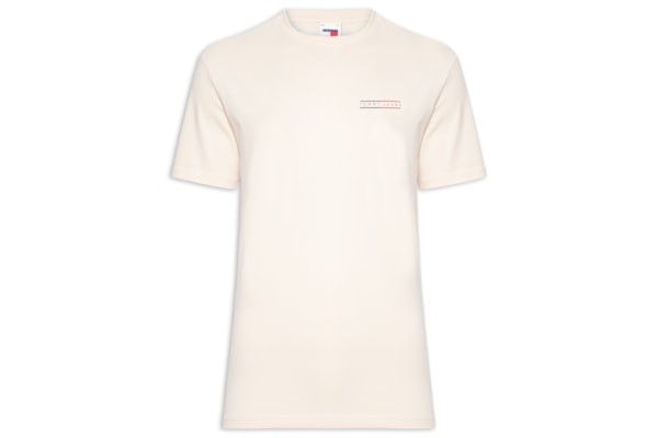 Camiseta Masculina Regular Fit Graphic Slub - Bege