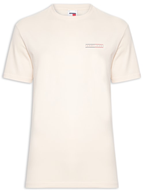 Camiseta Masculina Regular Fit Graphic Slub – Bege