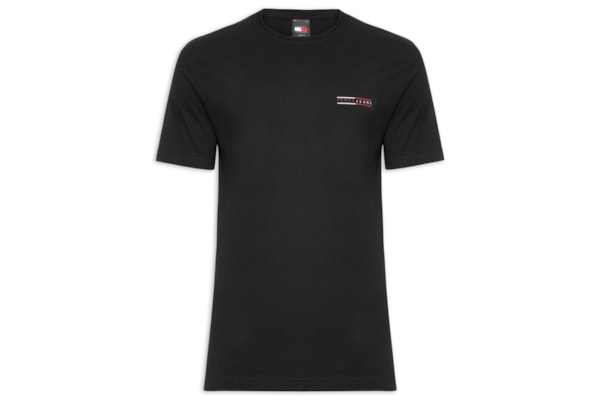 Camiseta Masculina Regular Fit Graphic Slub - Preto