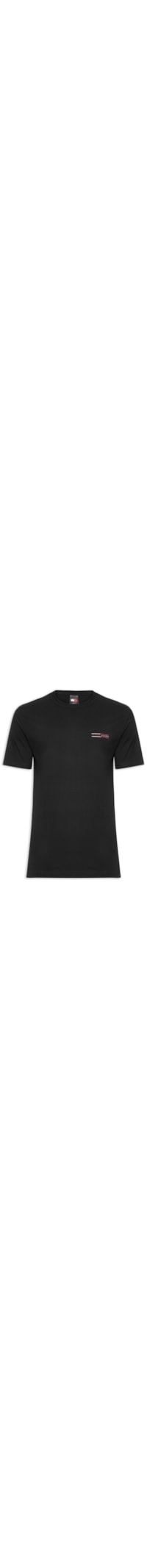 Camiseta Masculina Regular Fit Graphic Slub - Preto