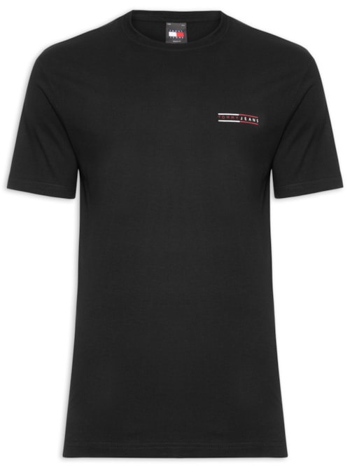 Camiseta Masculina Regular Fit Graphic Slub – Preto