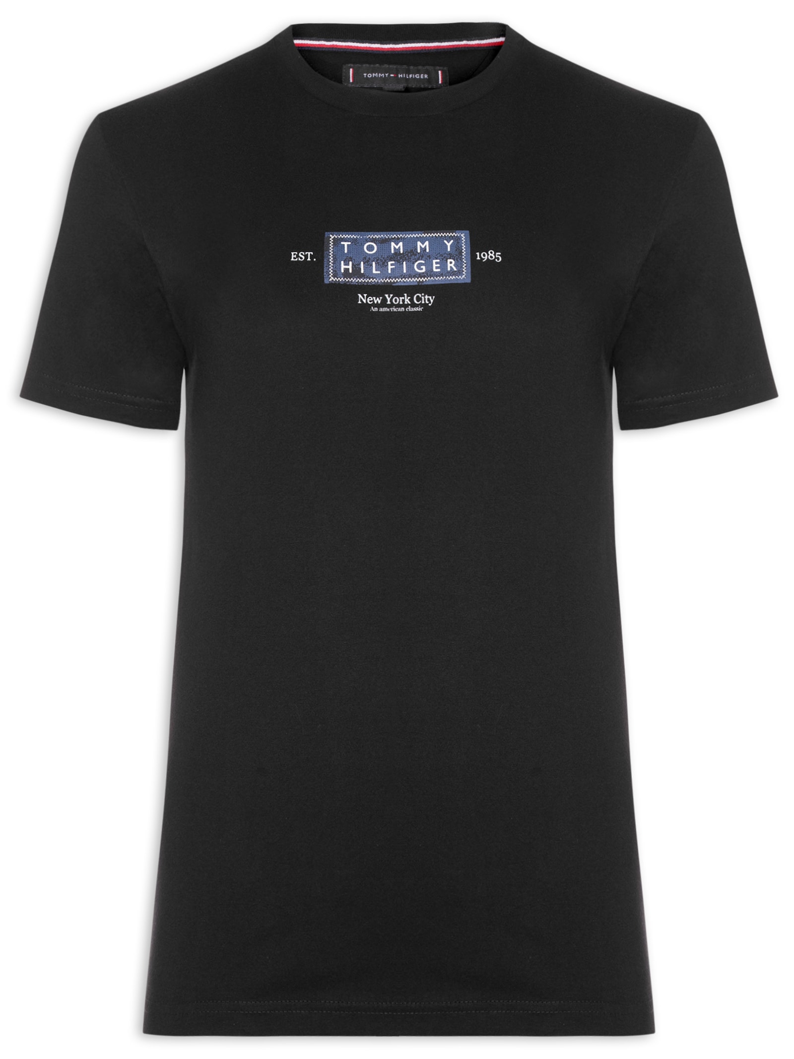 Camiseta Masculina Regular Fit Heritage Preto Tommy Hilfiger