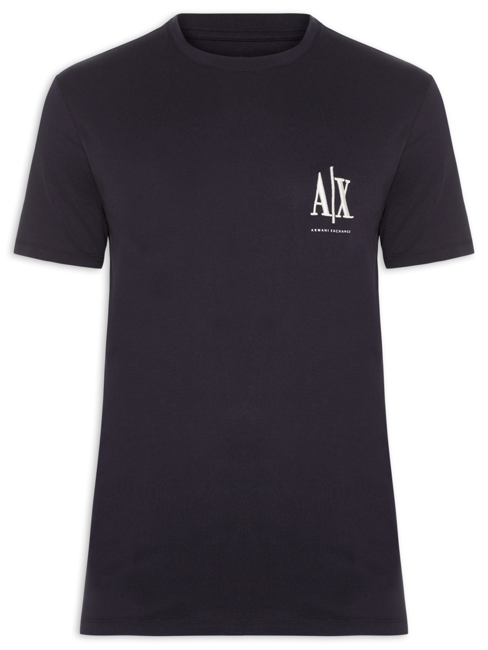 Camiseta Masculina Regular Fit Icon A|X Bordado Azul Armani Exchange