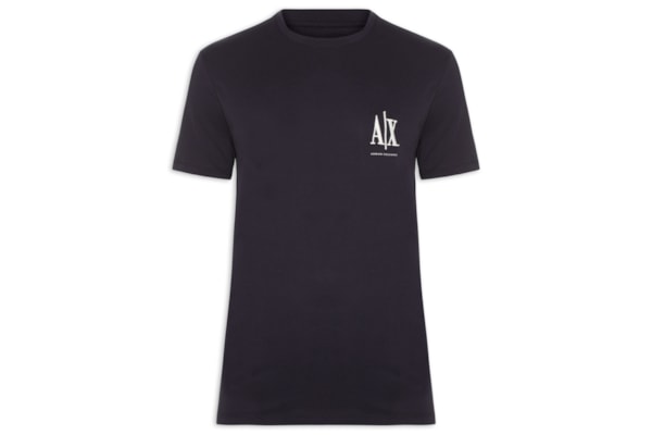 Camiseta Masculina Regular Fit Icon A|X Bordado - Azul