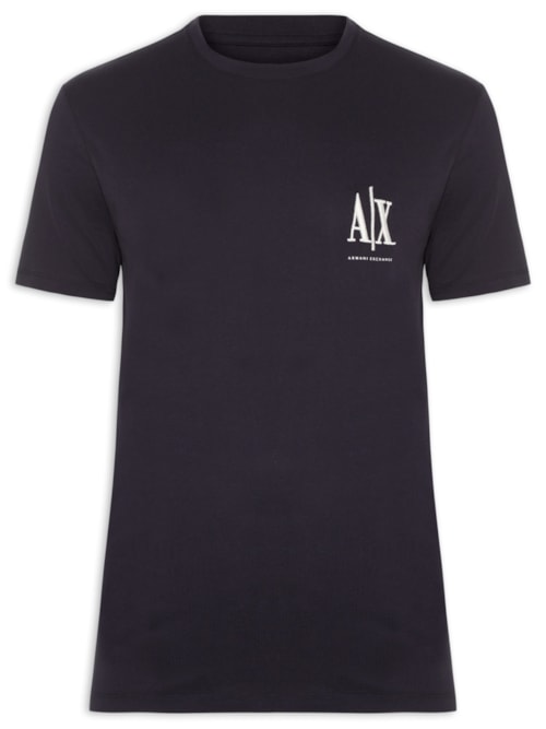 Camiseta Masculina Regular Fit Icon A|X Bordado – Azul