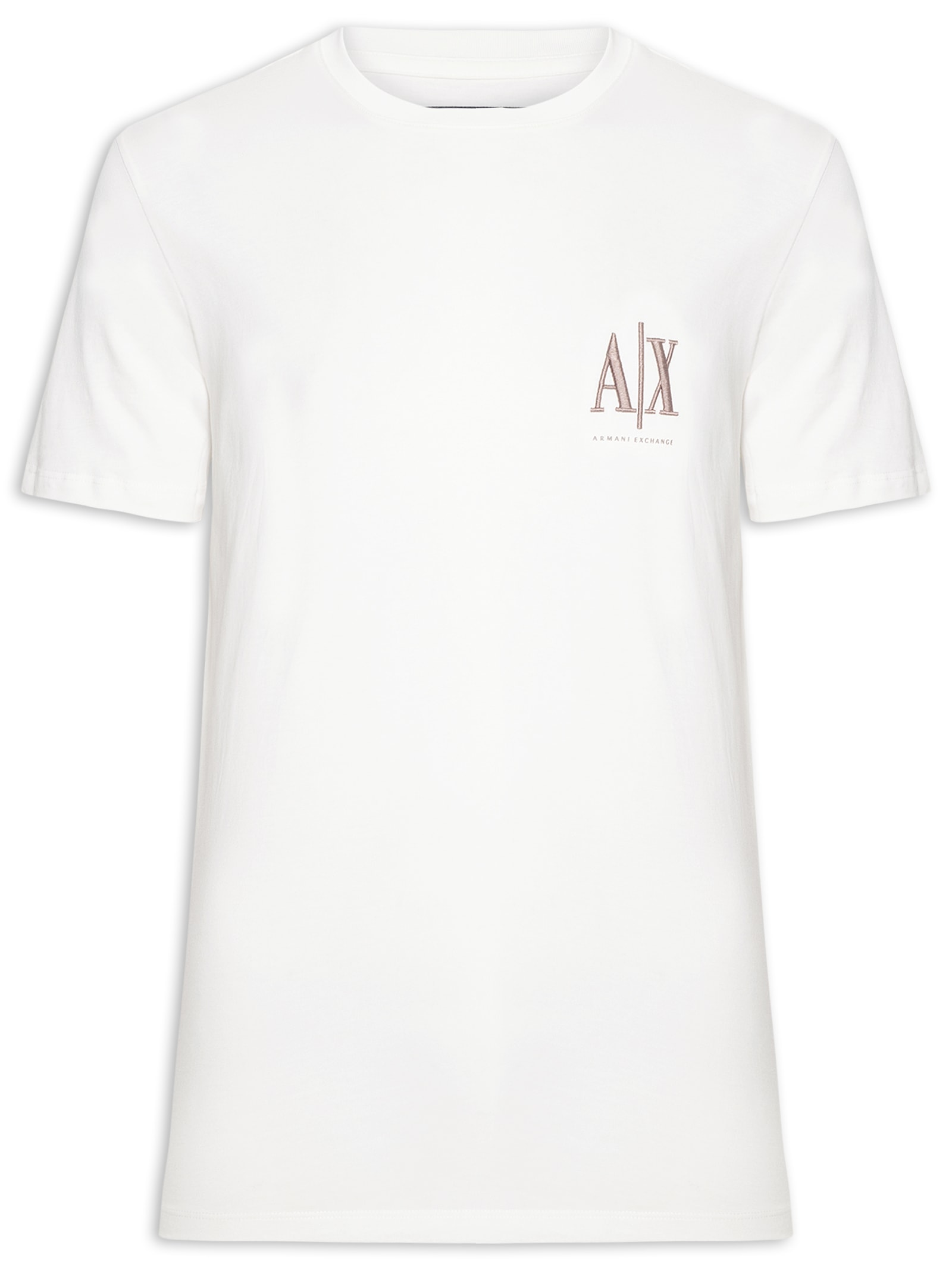 Camiseta Masculina Regular Fit Icon A|X Bordado Branco Armani Exchange