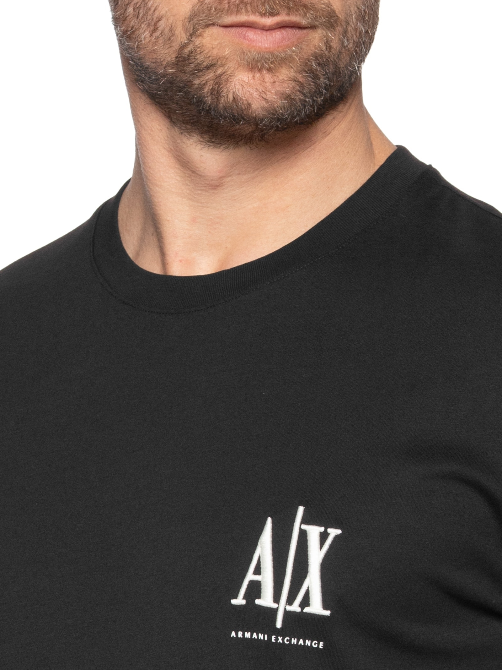 Armani Exchange - Camiseta Masculina Regular Fit Icon A|X Bordado