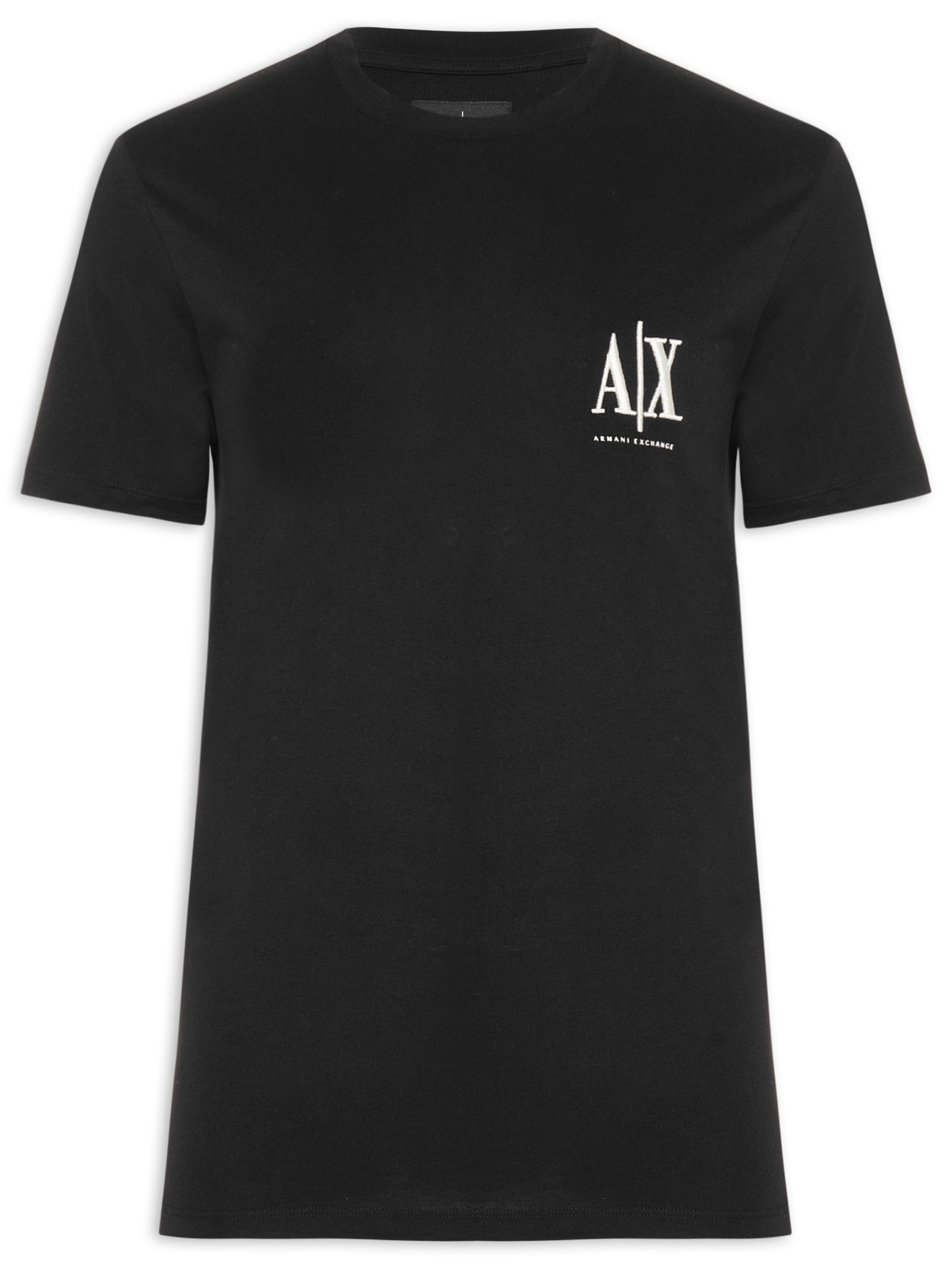 Camiseta Masculina Regular Fit Icon A|X Bordado Preto Armani Exchange