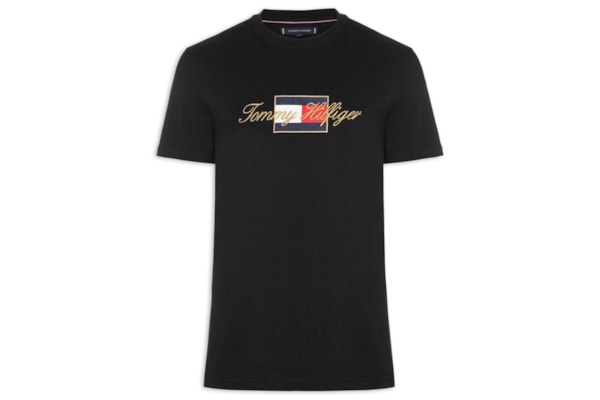 Camiseta Masculina Regular Fit Icon Gold - Preto