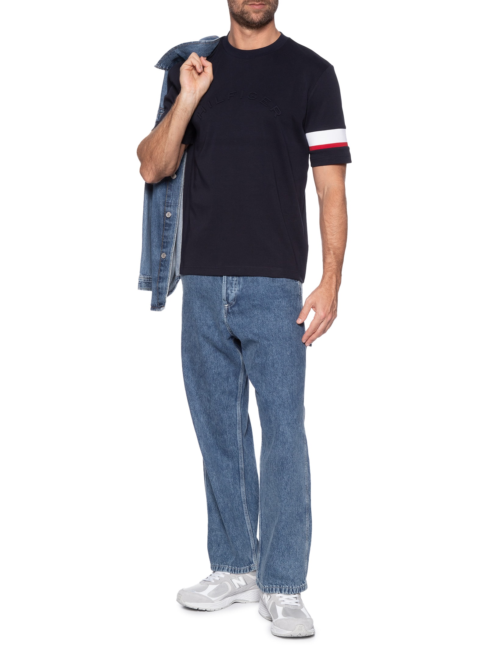 Camiseta Masculina Regular Fit Insert Azul Tommy Hilfiger