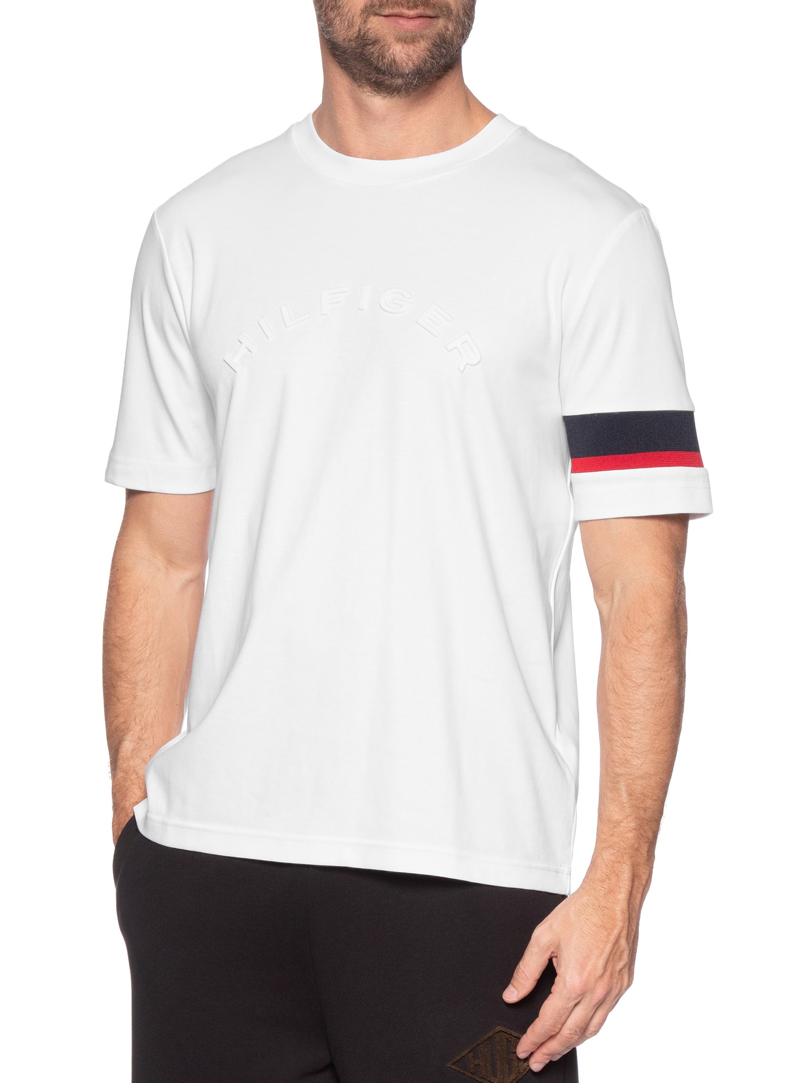 Camiseta Masculina Regular Fit Insert Branco Tommy Hilfiger
