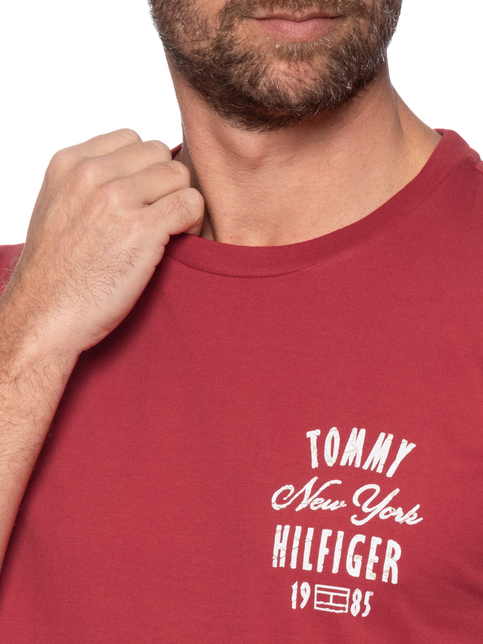 Camiseta Masculina Regular Fit Inverse Climate Graphic Vermelho Tommy Hilfiger