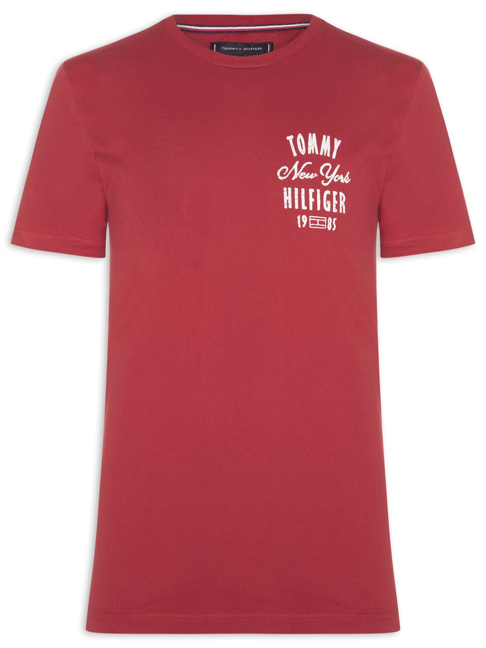 Camiseta Masculina Regular Fit Inverse Climate Graphic Vermelho Tommy Hilfiger