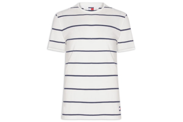 Camiseta Masculina Regular Fit Listrada - Branco
