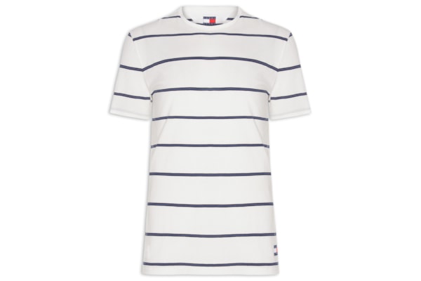 Camiseta Masculina Regular Fit Listrada - Branco