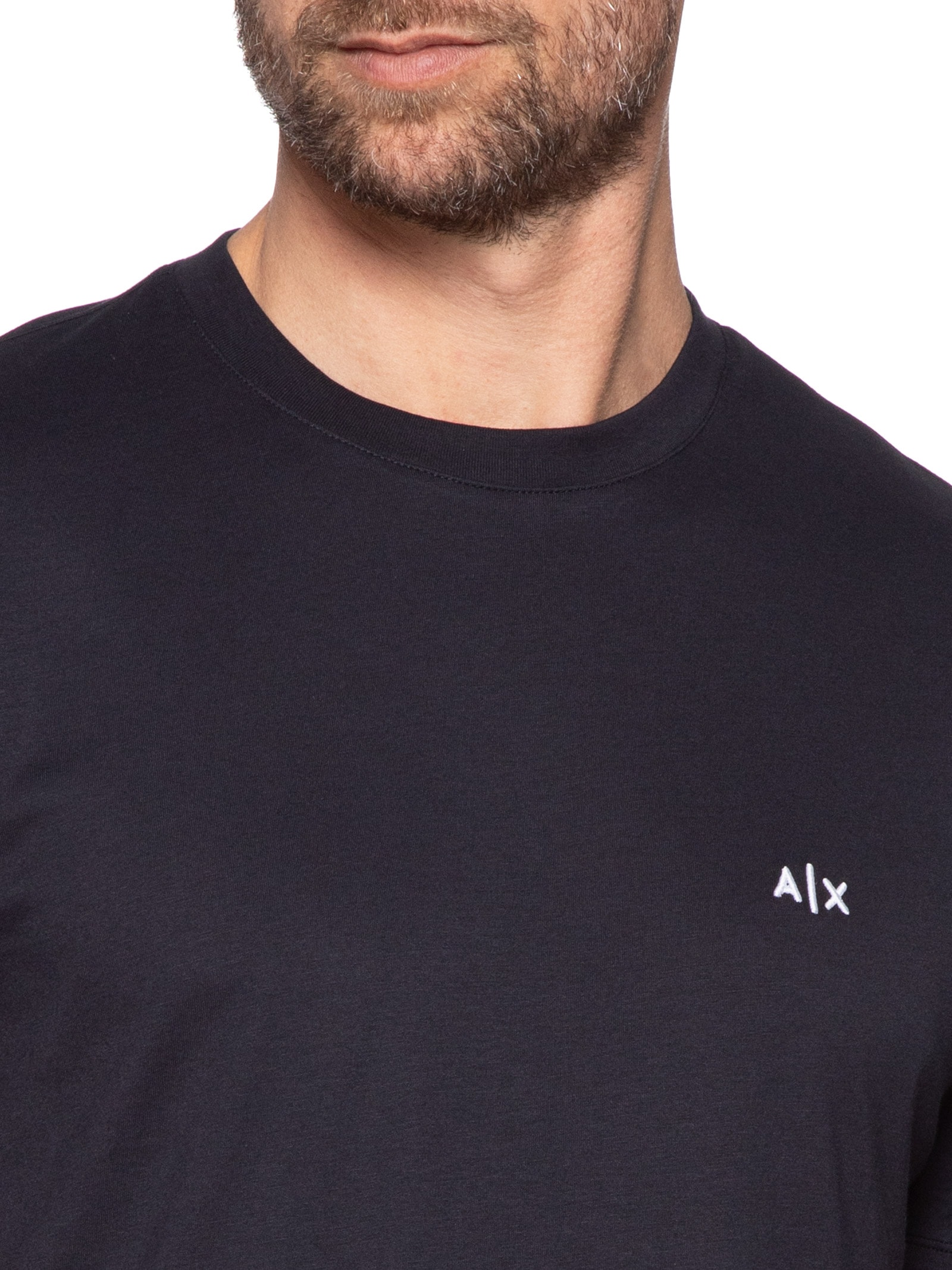 Armani Exchange - Camiseta Masculina Regular Fit Logo A|X Pequeno