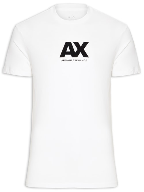 Camiseta Masculina Regular Fit Logo Ax – Branco