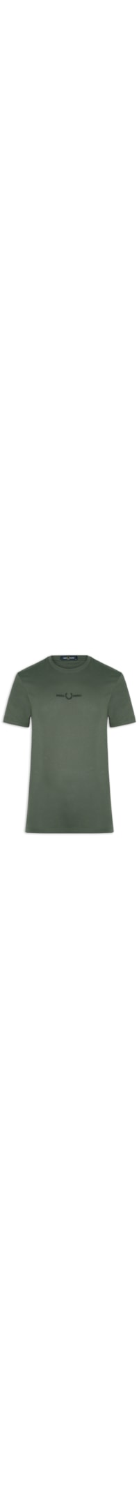 Camiseta Masculina Regular Fit Logo Bordado Em Algodão - Verde