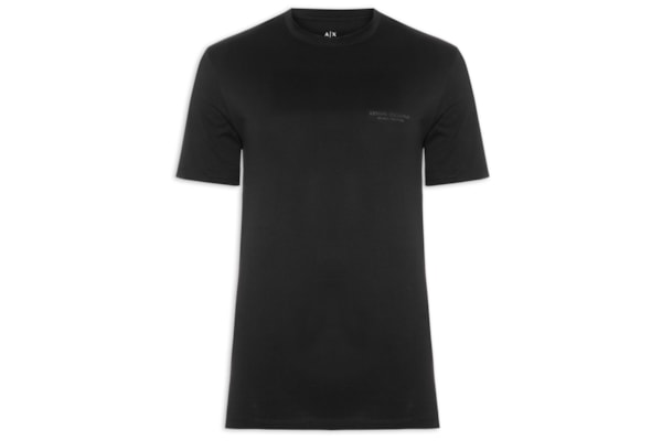 Camiseta Masculina Regular Fit Logo Milano / New York - Preto