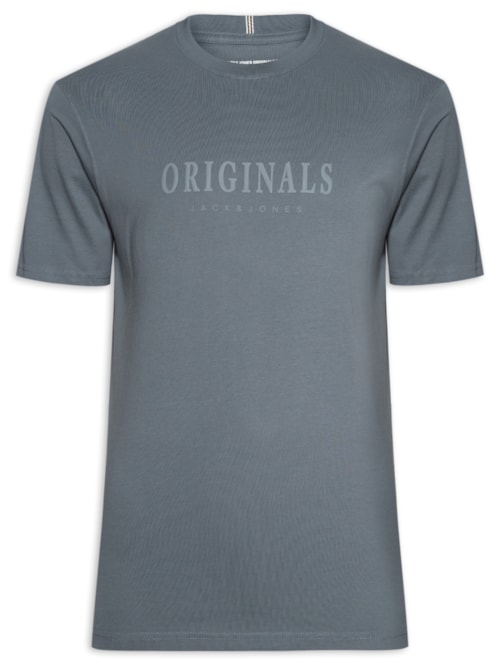 Camiseta Masculina Regular Fit Logo Rubber – Azul