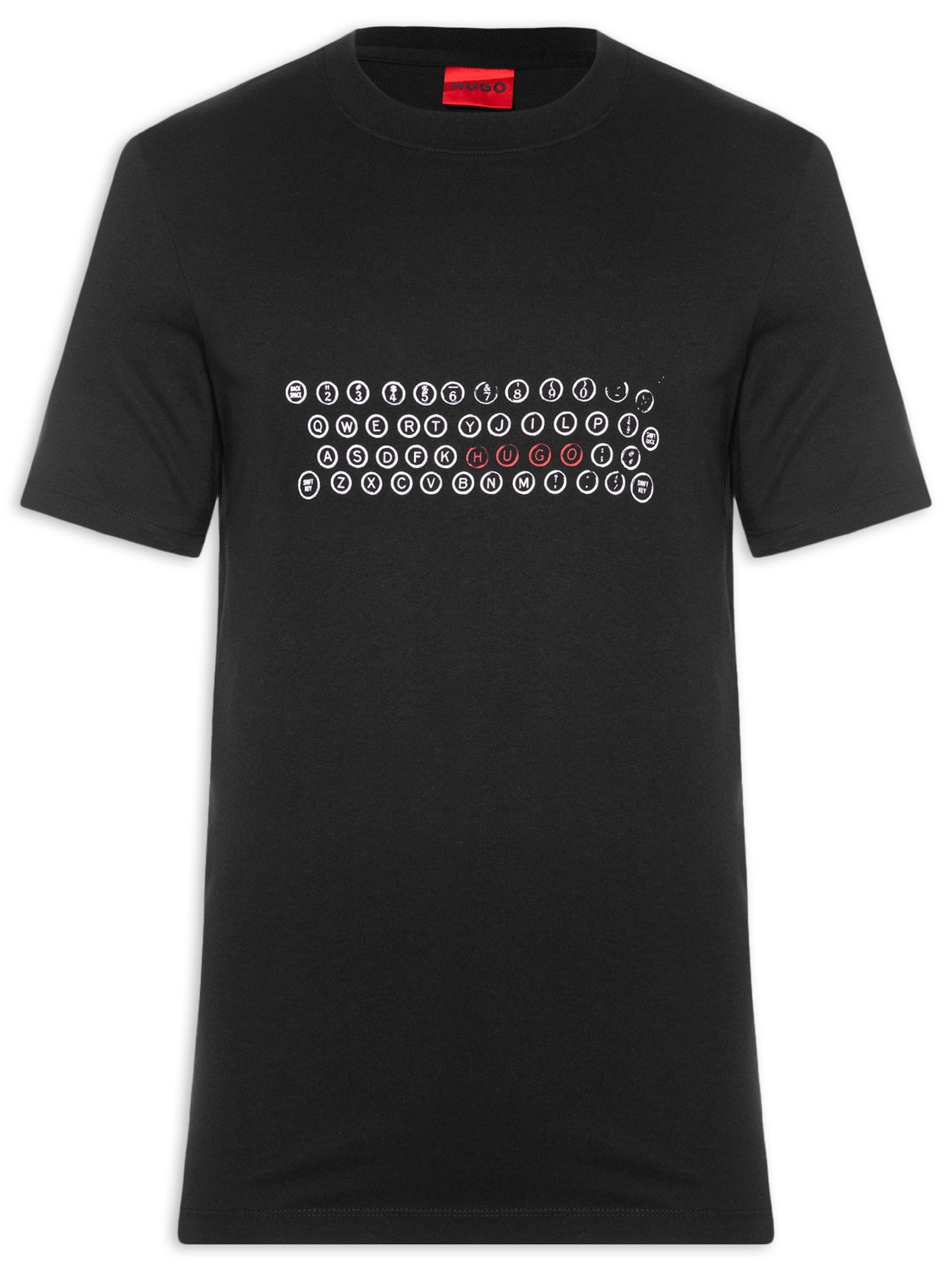Camiseta Masculina Regular Fit Printed Artwork Deyss Preto Hugo