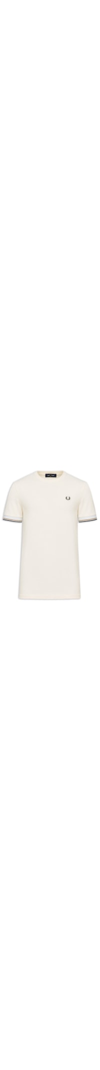 Camiseta Masculina Regular Fit Punho Friso Duplo Em Algodão - Bege