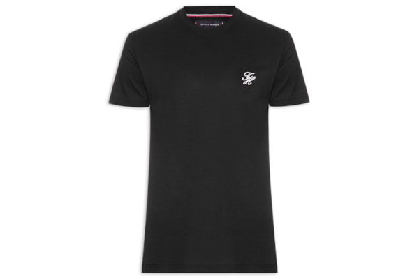 Camiseta Masculina Regular Fit Script Monogram - Preto