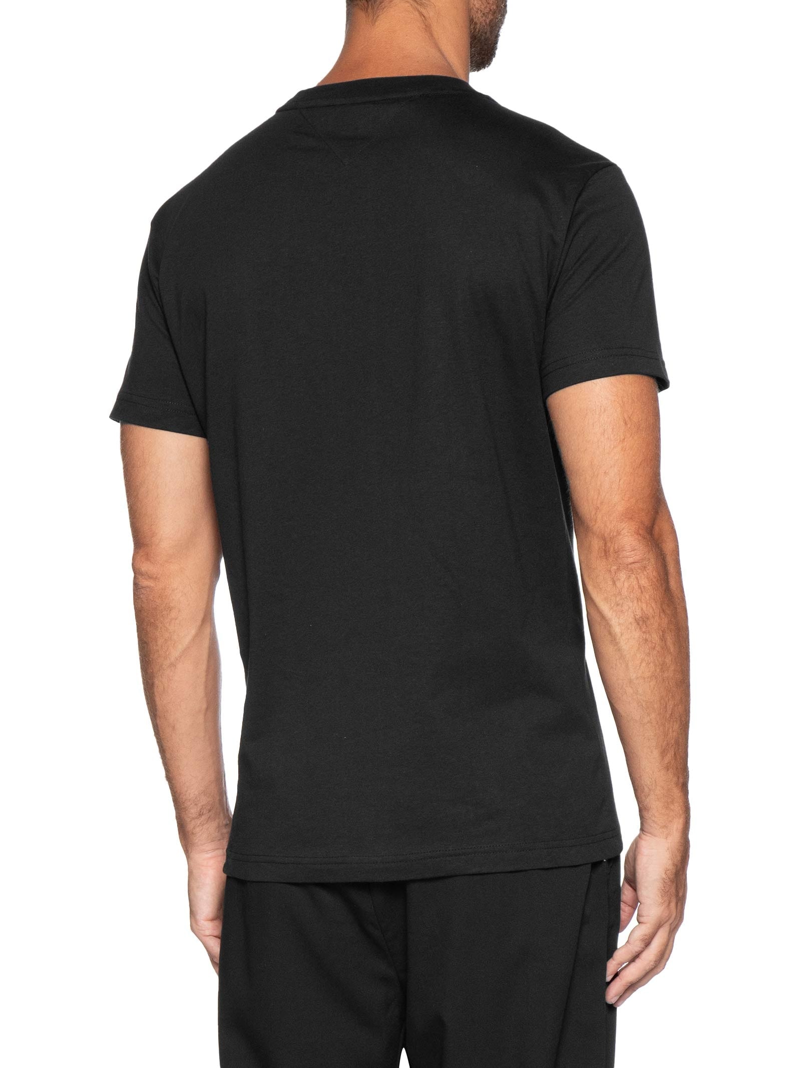 Camiseta Masculina Regular Fit Script Monogram Preto Tommy Hilfiger